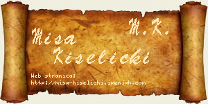 Miša Kiselički vizit kartica